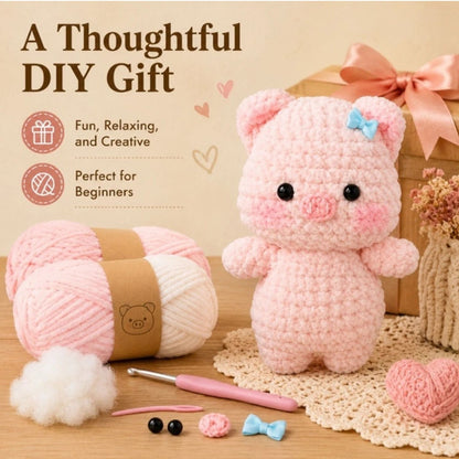 Create an Adorable Pink Pig Amigurumi with This Beginner Crochet Starter Kit