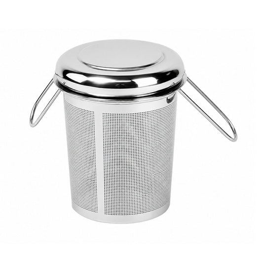 Home Collection Stainless Steel Tea Infuser with Lid and Folding Handle
