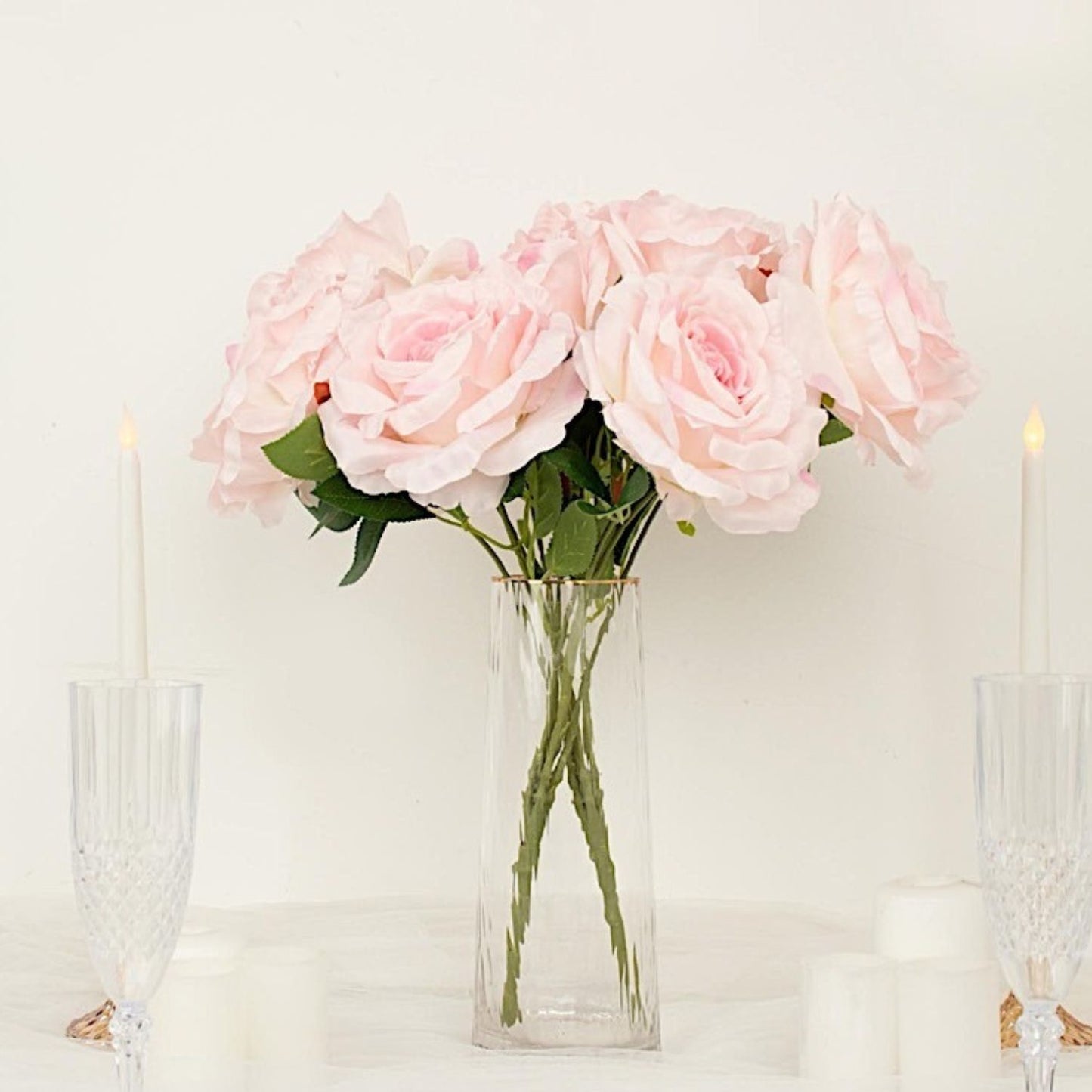 Home Collection 2 Bushes 17" Premium Silk Roses