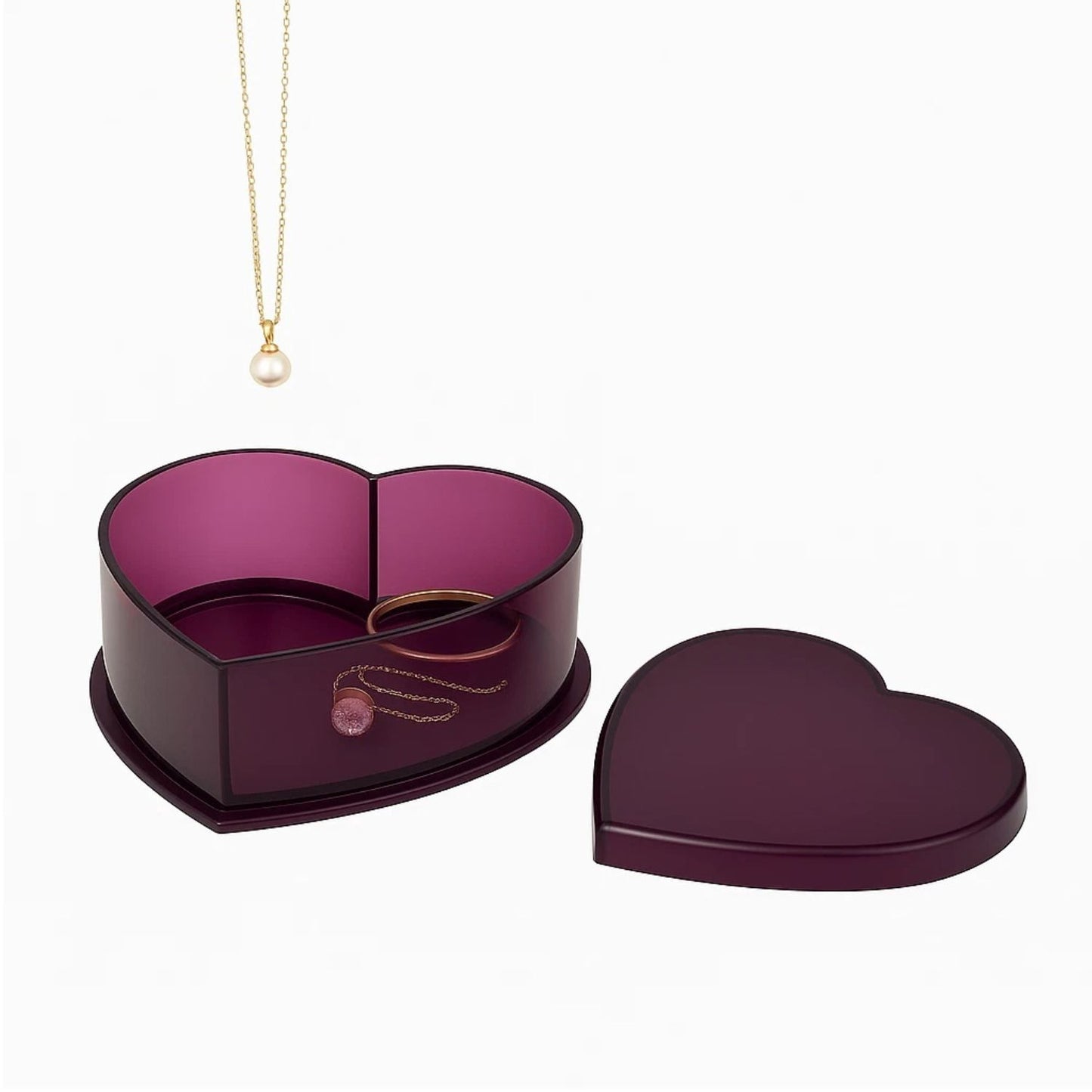 Home Collection Heart Shaped Jewelry Storage Box 4.5 Inch