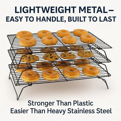 Home Collection 3-Tier Stackable Cooling Rack 15.75" x 10"