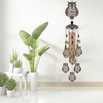 Home Collection Animal-Themed Metal Wind Chimes 4-Tube Garden Decor