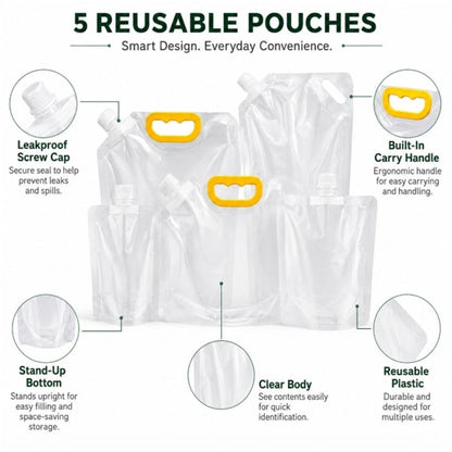 Home Collection Pack of 5 Grain Storage Bags