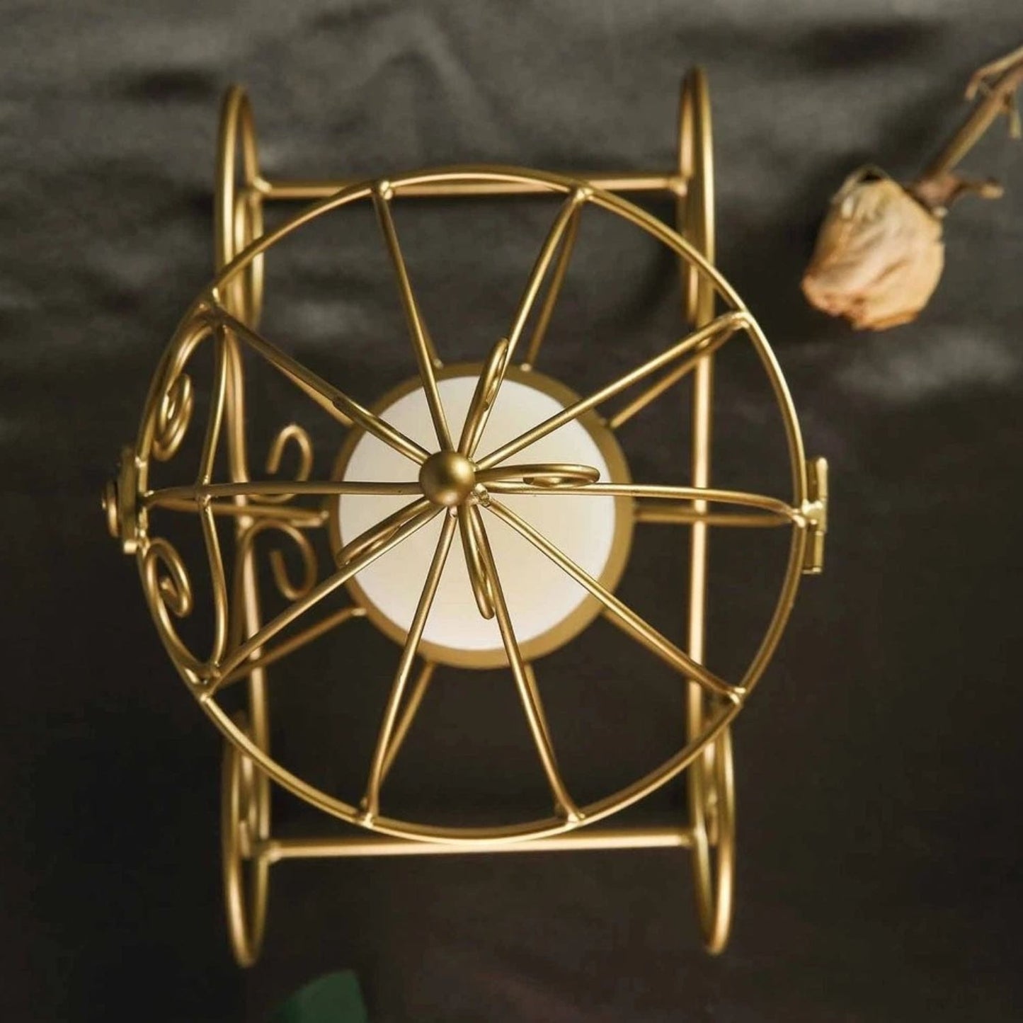 Home Collection Cinderella Gold Coach Plant Stand Centerpiece