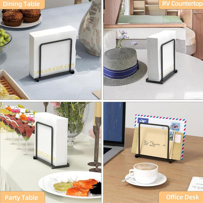 Home Collection Metal Standing Napkin Holder for Table and Kitchen Countertop