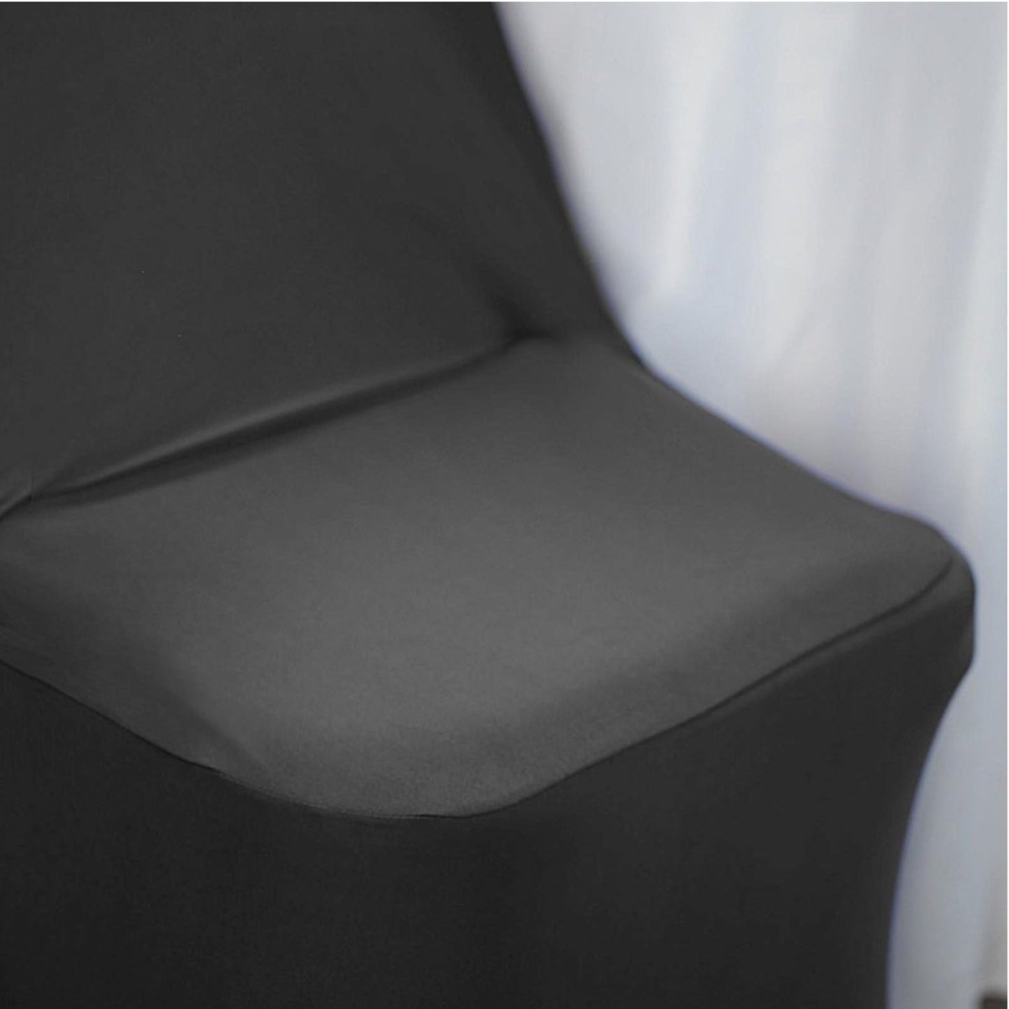 Home Collection Pack of 6 Spandex Folding Chair Covers with Glitter Metallic Back