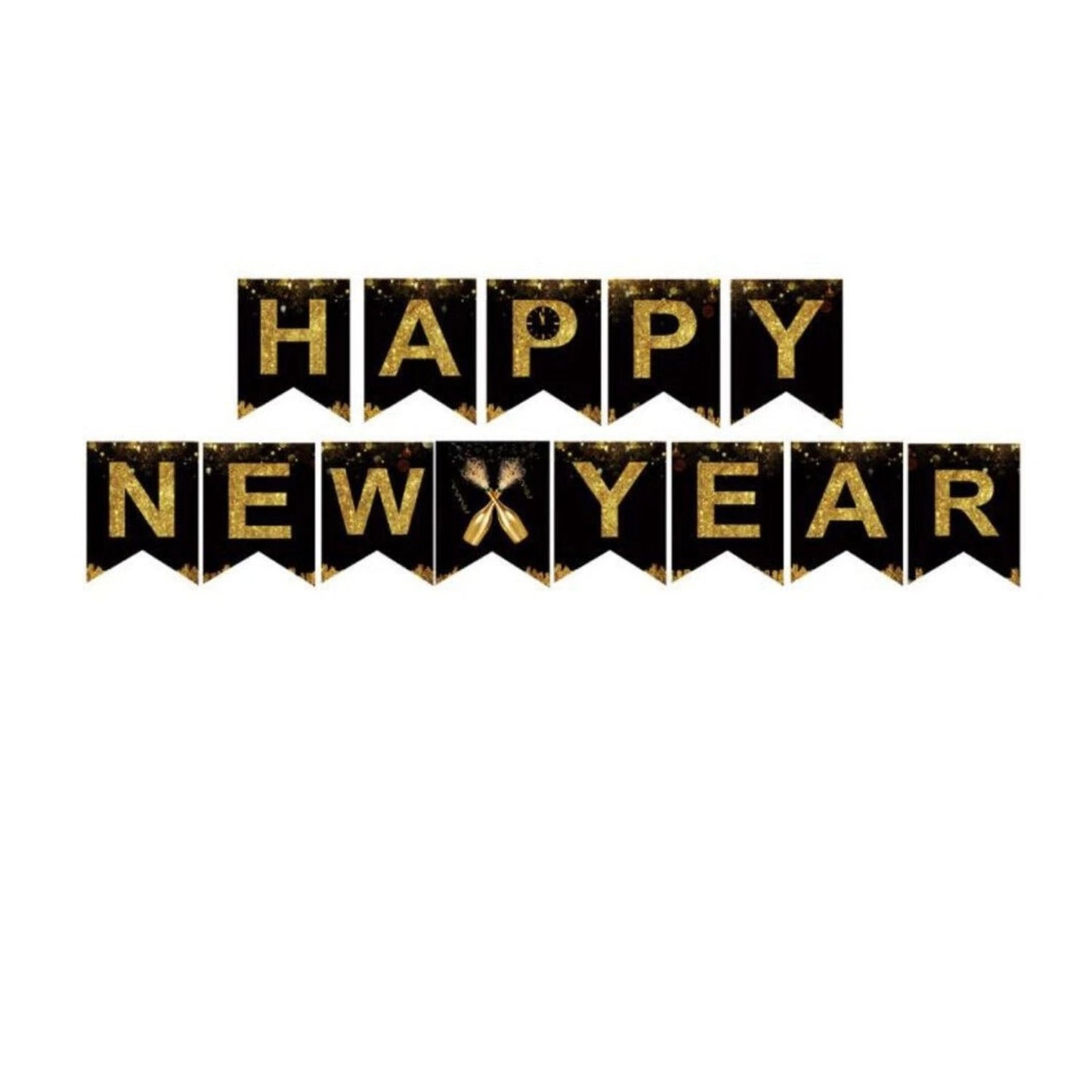 Home Collection Happy New Year Balloon Banner Bunting Set