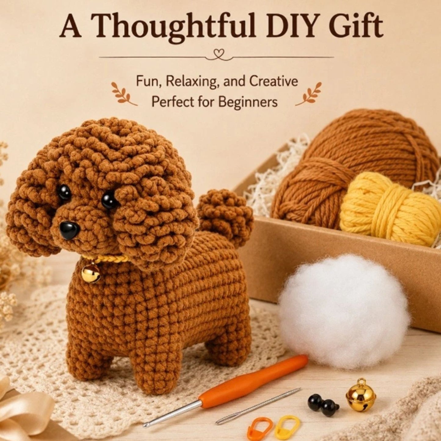 Home Collection Dog Crochet Kit for Beginners