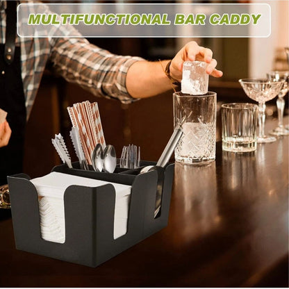 Home Collection Bar Caddy Organizer with Napkin Holder