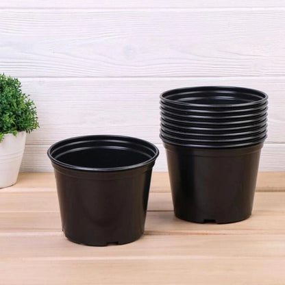Home Collection Plastic Plant Pots Seed Starting Nursery Containers Pack of 5