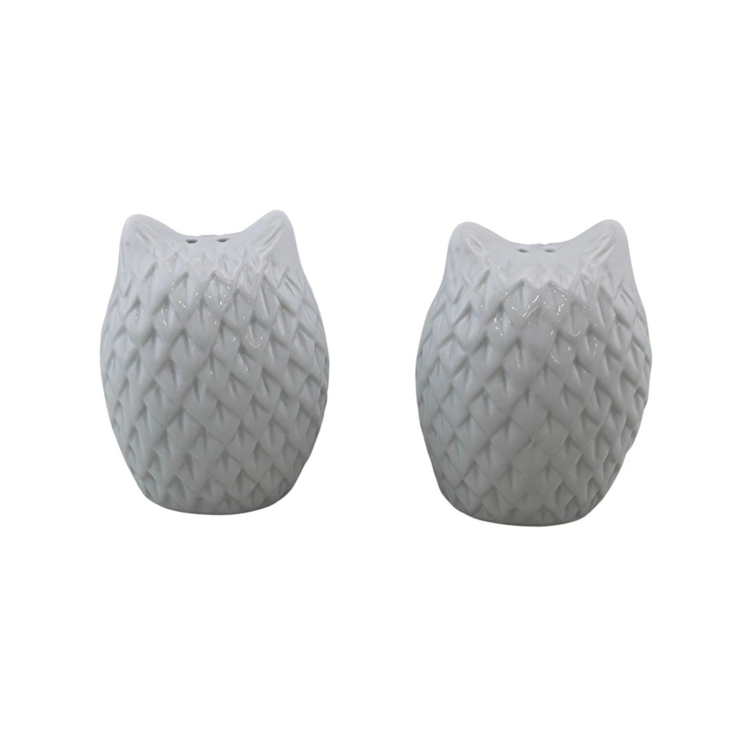 Home Collection Owl Salt and Pepper Shaker Set White