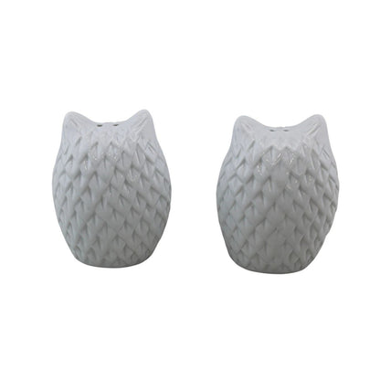Home Collection Owl Salt and Pepper Shaker Set White