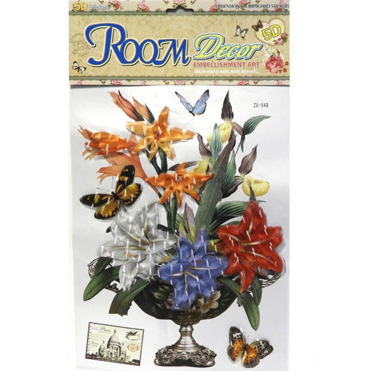 Home Collection 2Pack 5D Flower Wall Stickers