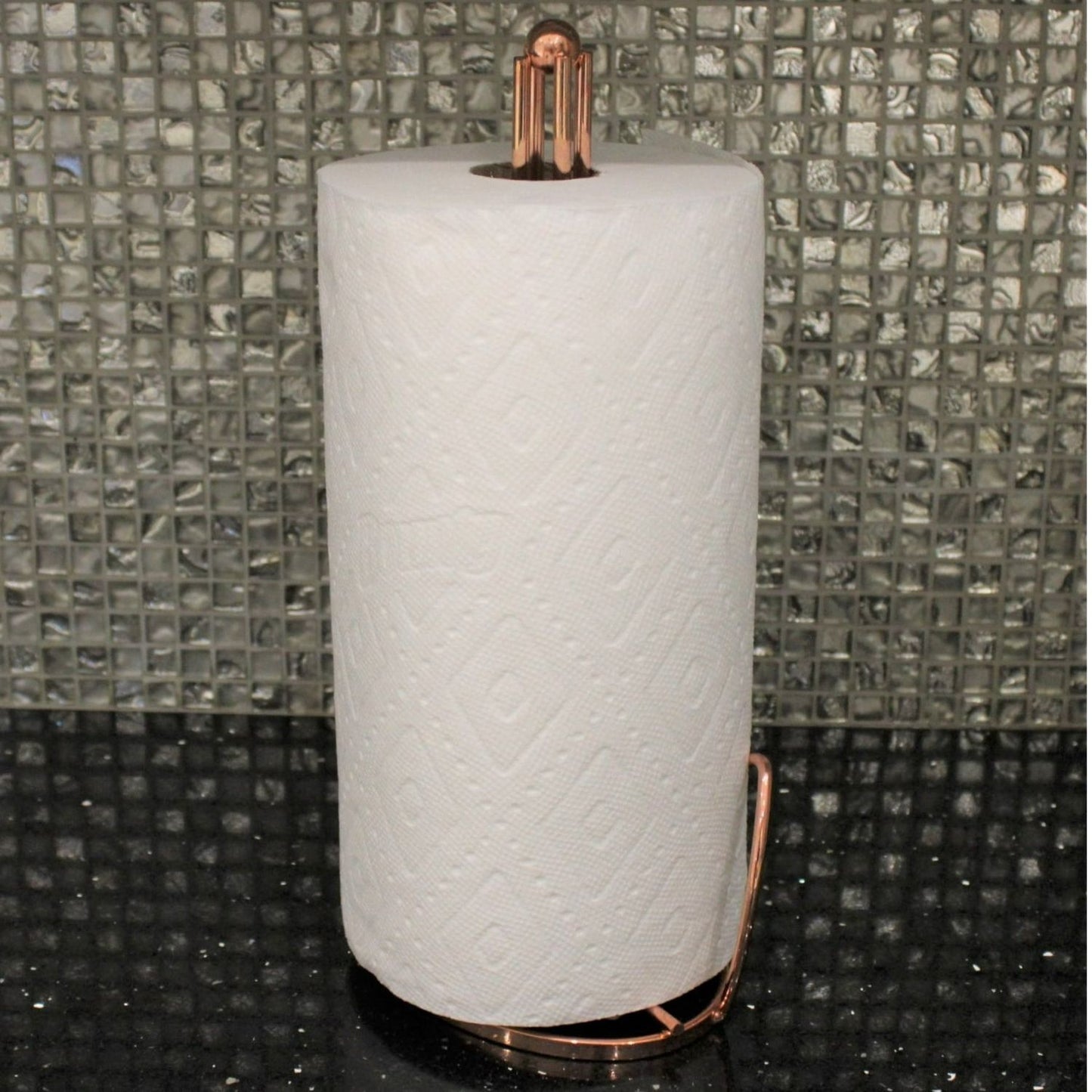 Home Collection Countertop Rose Gold Steel Paper Towel Holder