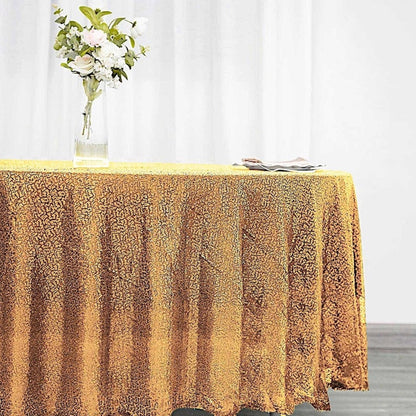 Home Collection Round Sequined Tablecloth 108 Inch