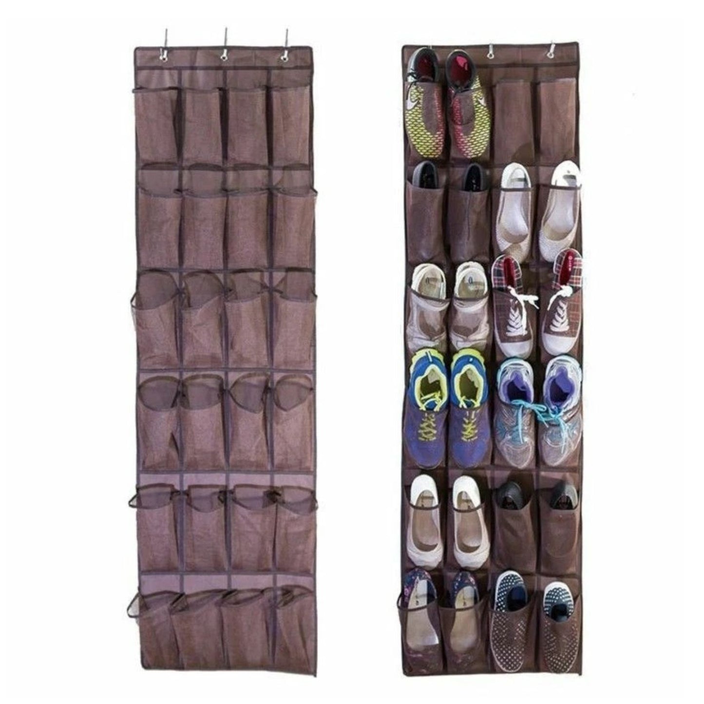 Home Collection 24 Pocket Over-the-Door Shoe Organizer