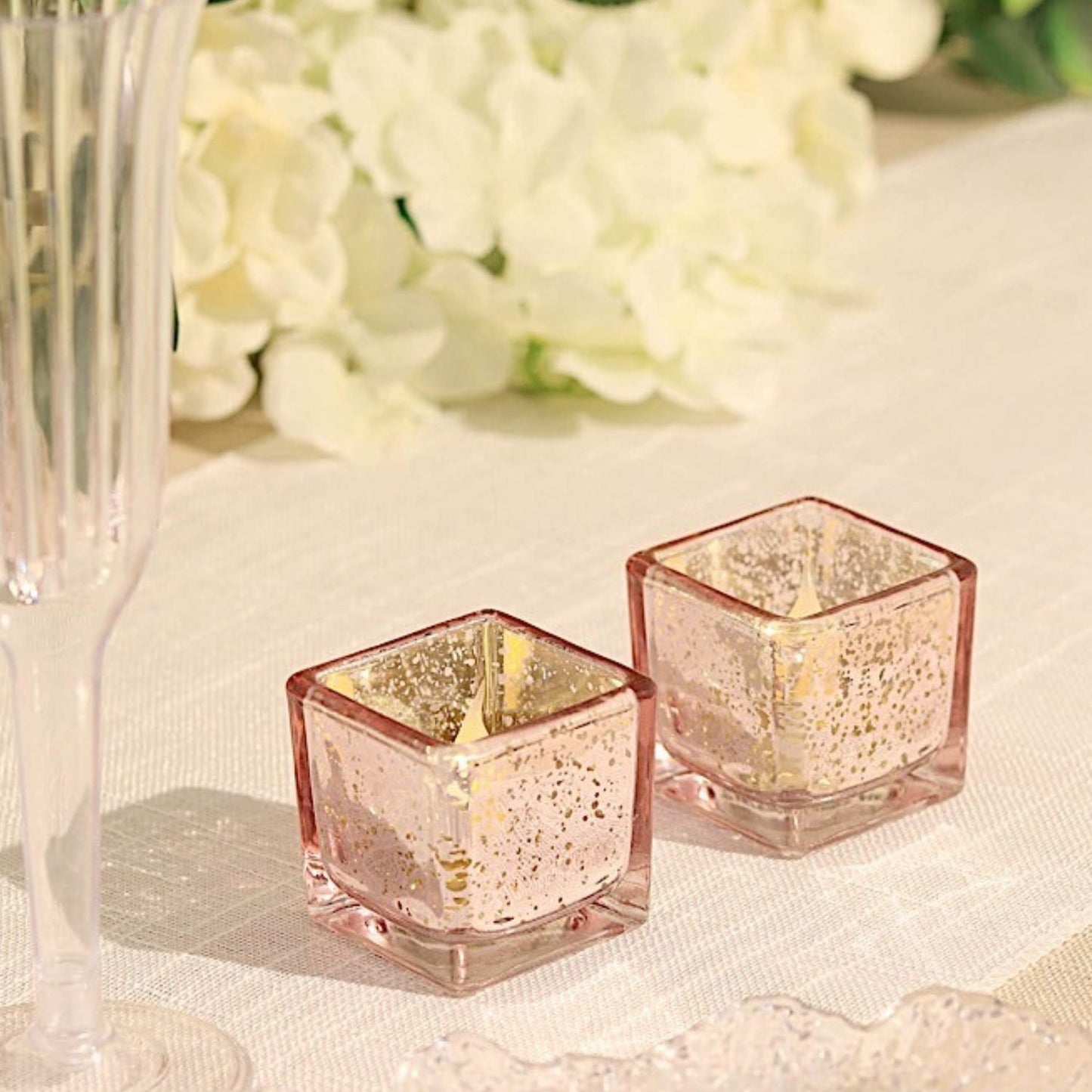 Home Collection 12-Pack 2" Speckled Mercury Glass Votive Candle Holders