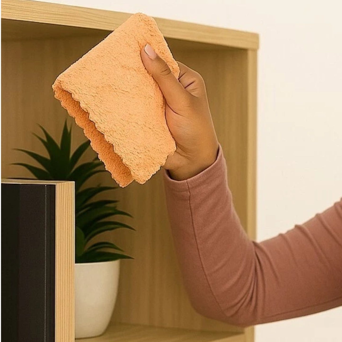 Home Collection Pack of 5 Microfiber Cleaning Cloths 11.5x11.5 Solid