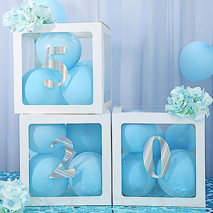 Home Collection Pack of 4 Number Stickers Backdrop Wall Decorations 5 Inch