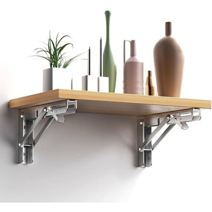 Home Collection 2Pcs Folding Shelf Brackets 14"