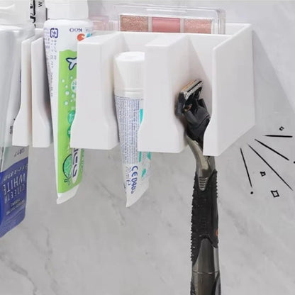 Home Collection Wall Mounted Toothpaste Holder Rack Multi-Functional