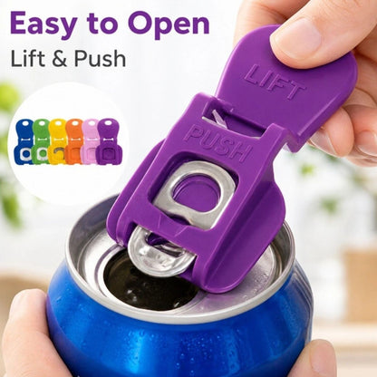 Home Collection Pack of 6 Colorful Can Lids and Tab Openers Drink Covers