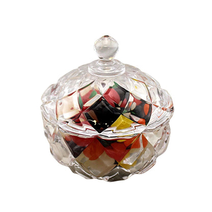 Home Collection Candy and Sugar Bowl with Lid Clear Kitchen Storage Container