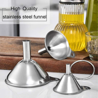 Home Collection Stainless Steel Funnel Set of 3