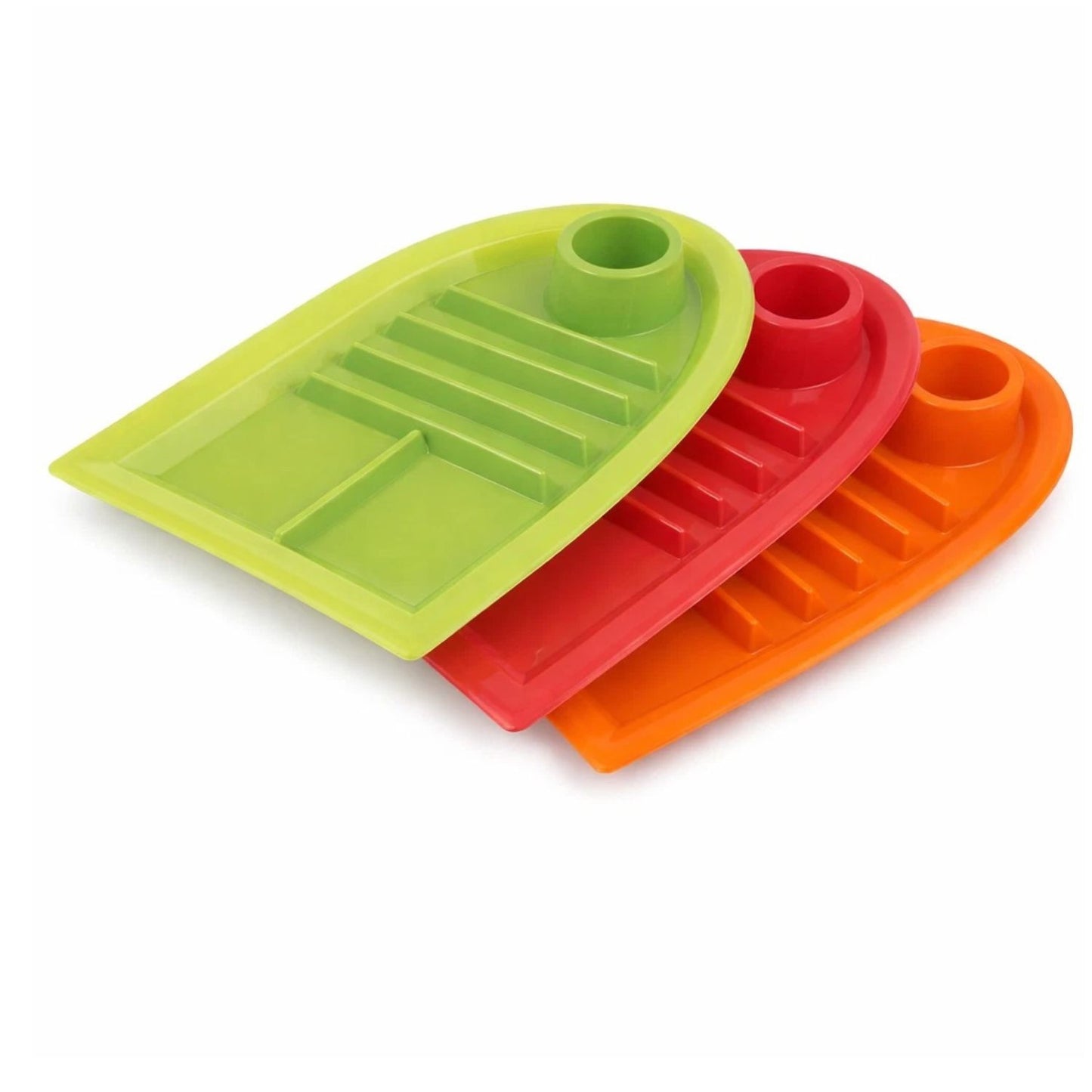 Home Collection 3-Pack Taco Holder Plates with Dividers