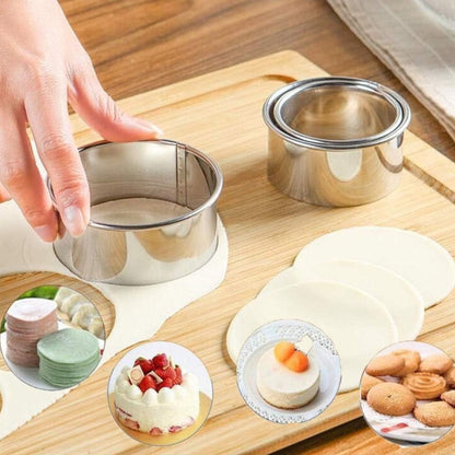 Home Collection Stainless Steel Cookie Cutters Biscuit Pastry Dumpling and Scone Cutter Set