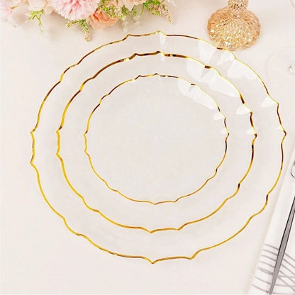 Home Collection 10-Pack Clear Plastic Dinner Salad Plates 7"