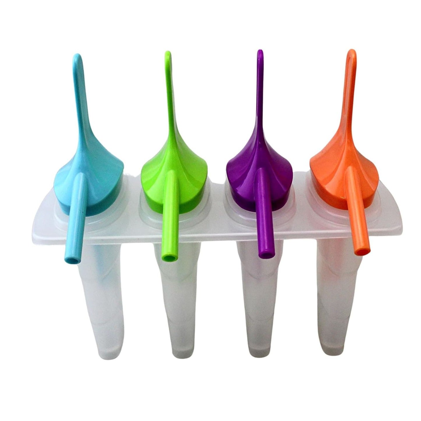 Home Collection Pack of 4 Ice Lolly Pop Mold with Straws