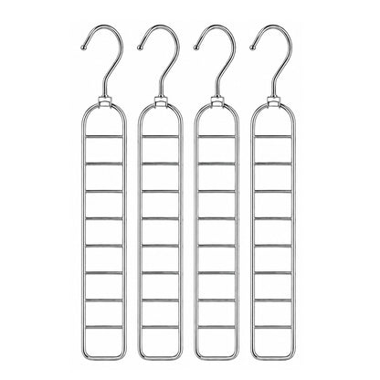 Home Collection Pack of 4 36-Hole Space Saving Closet Hangers
