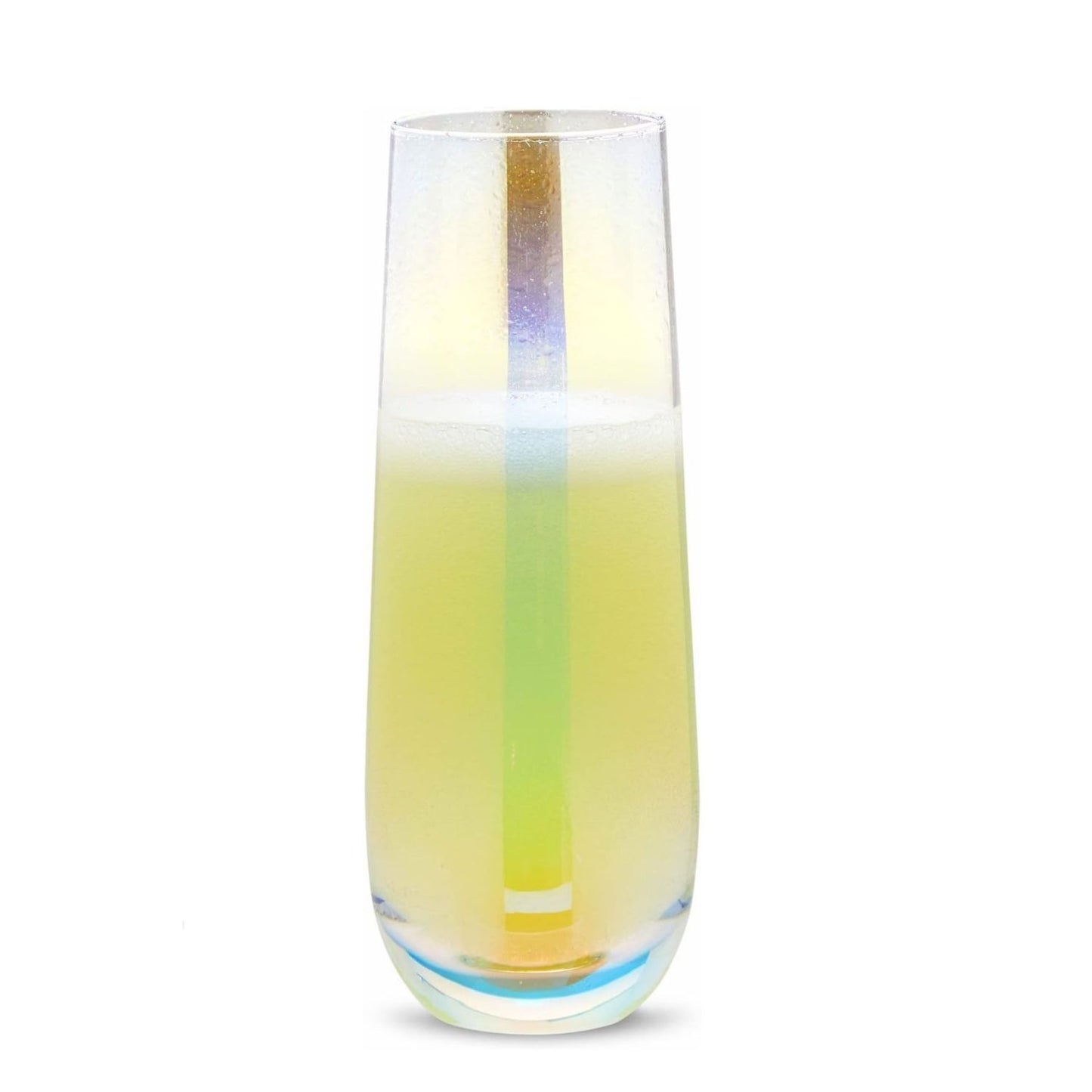 Home Collection 4Pcs Iridescent Stemless Champagne Flutes