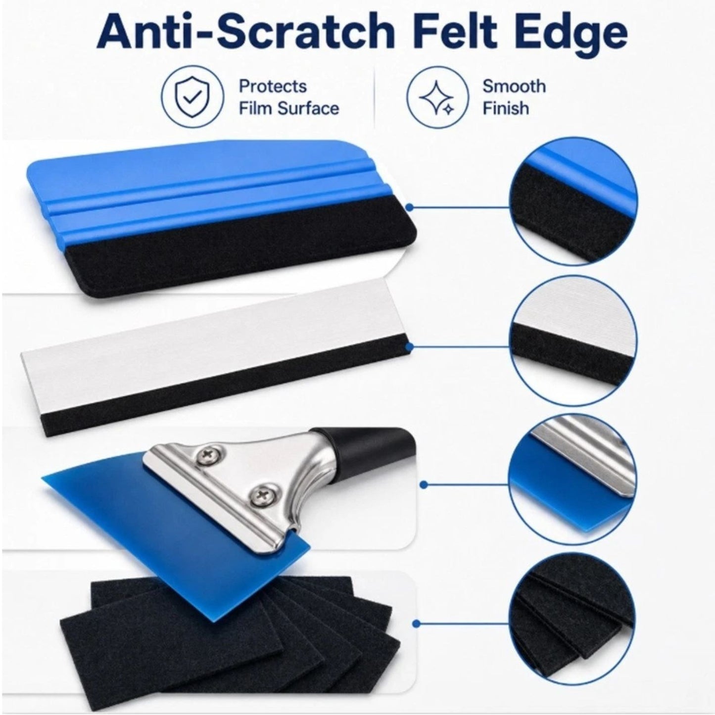 Home Collection Window Tint Tool Kit Squeegee Scraper Set