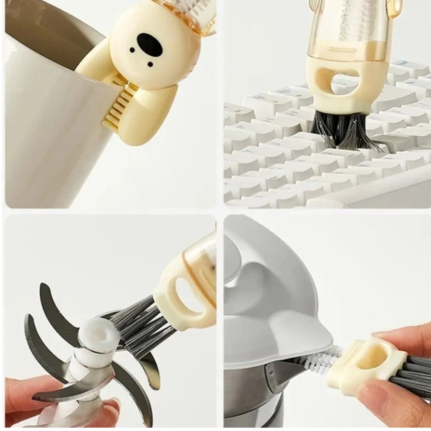 Home Collection 4in1 Cup Lid Cleaning Brush Set Bottle Straw Cleaner Multifunction Cleaning Tool