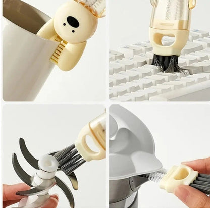 Home Collection 4in1 Cup Lid Cleaning Brush Set Bottle Straw Cleaner Multifunction Cleaning Tool