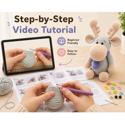 Home Collection Reindeer Crochet Kit for Beginners