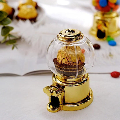 Home Collection Pack of 12 Gold Clear Mini Candy Dispenser 3.5"