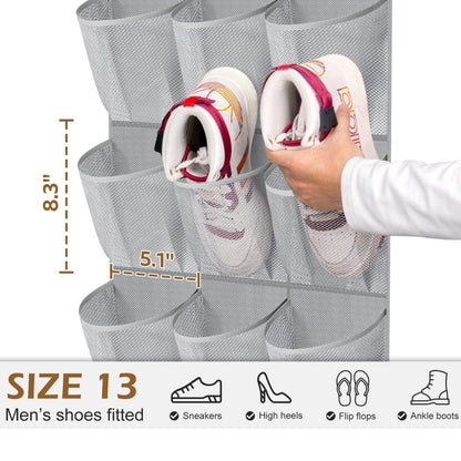 Home Collection 30 Pocket Dual-Sided Hanging Shoe Organizer with Rotating Hanger for Closet