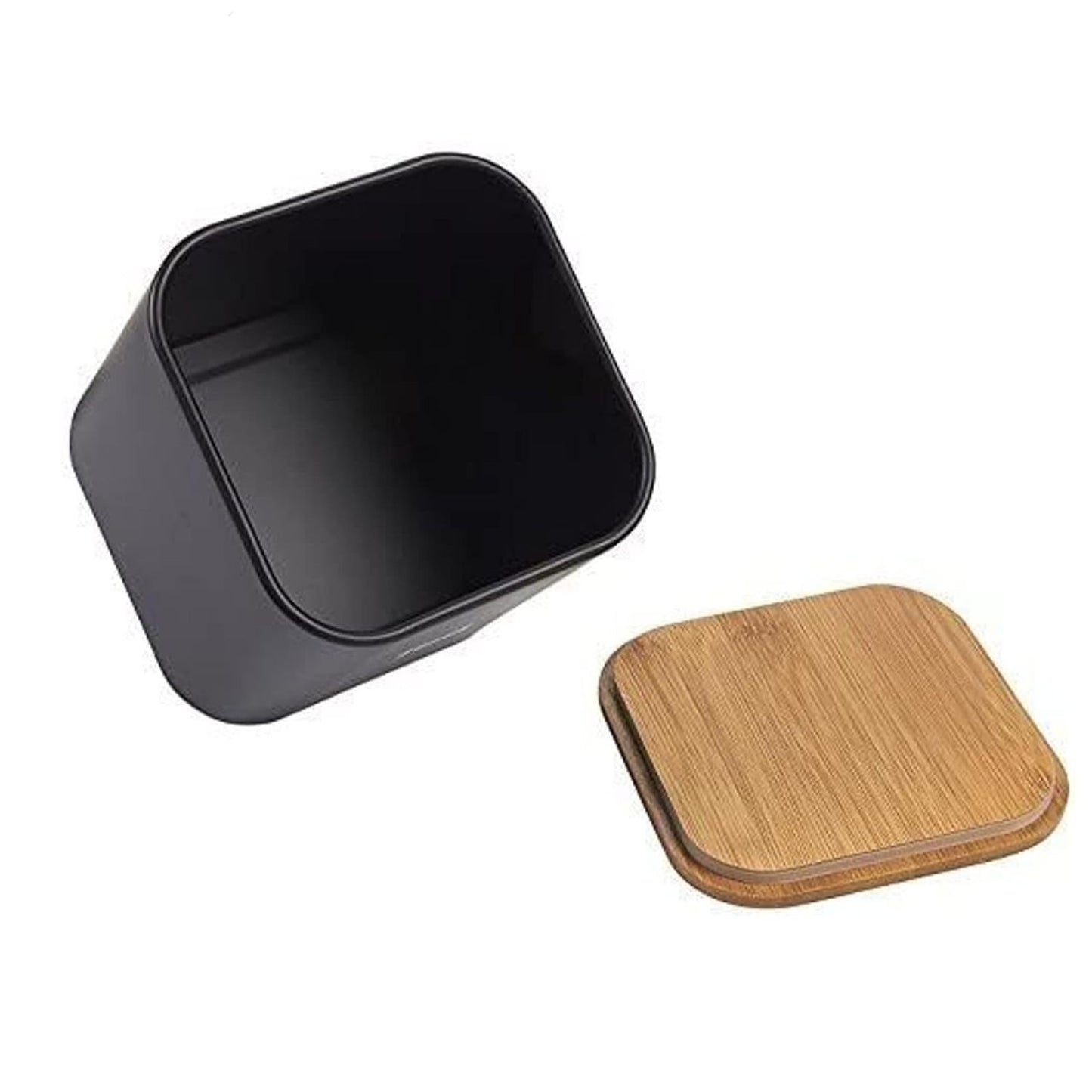 Home Collection 3Pcs Black Iron Coffee Tea Sugar Canister