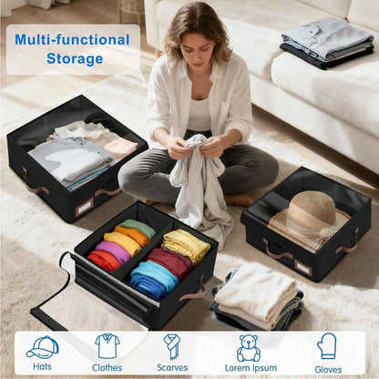 Home Collection 2in1 Stackable Hat Storage Organizer with Clear Lid