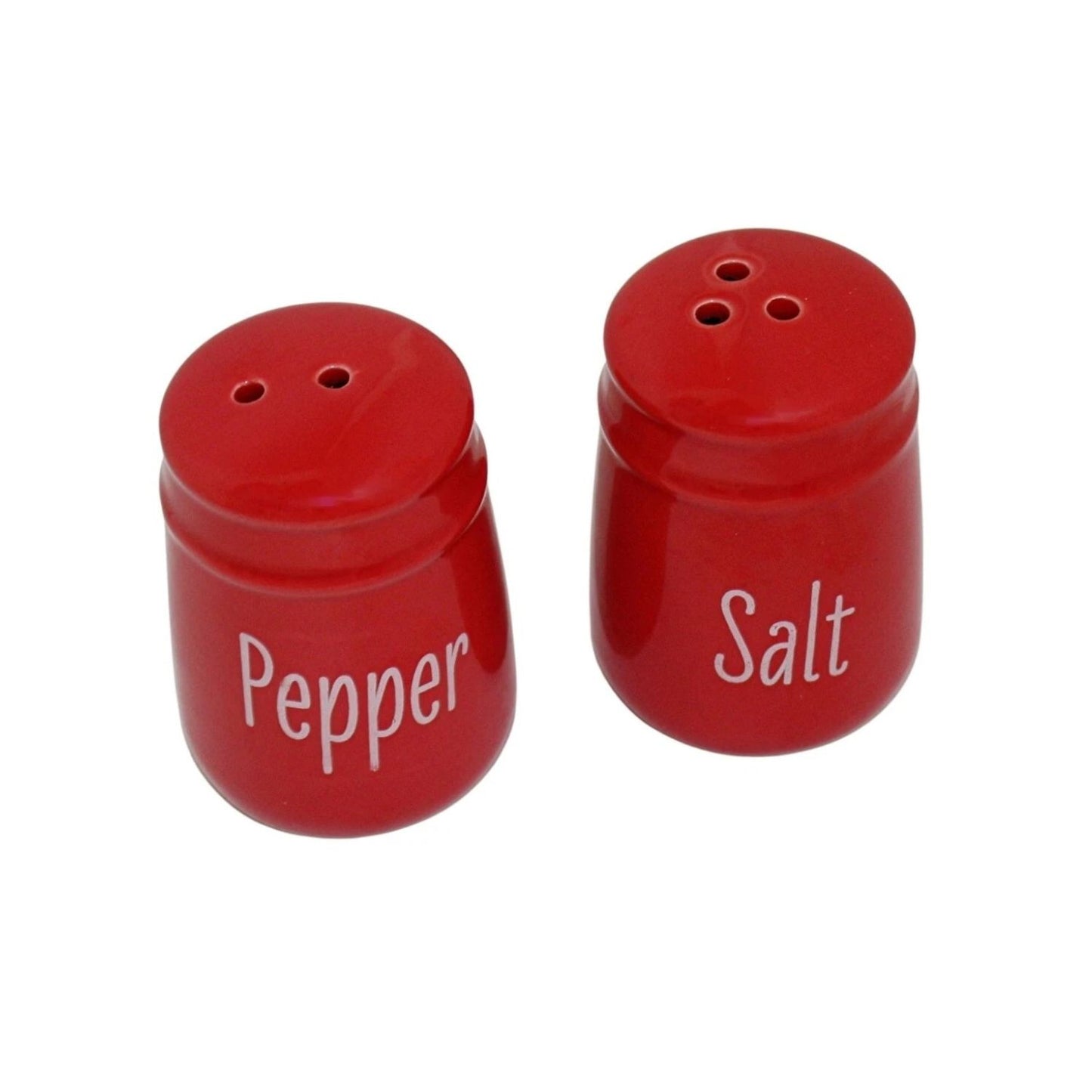 Home Collection Red Ceramic Salt and Pepper Shaker Set 2oz