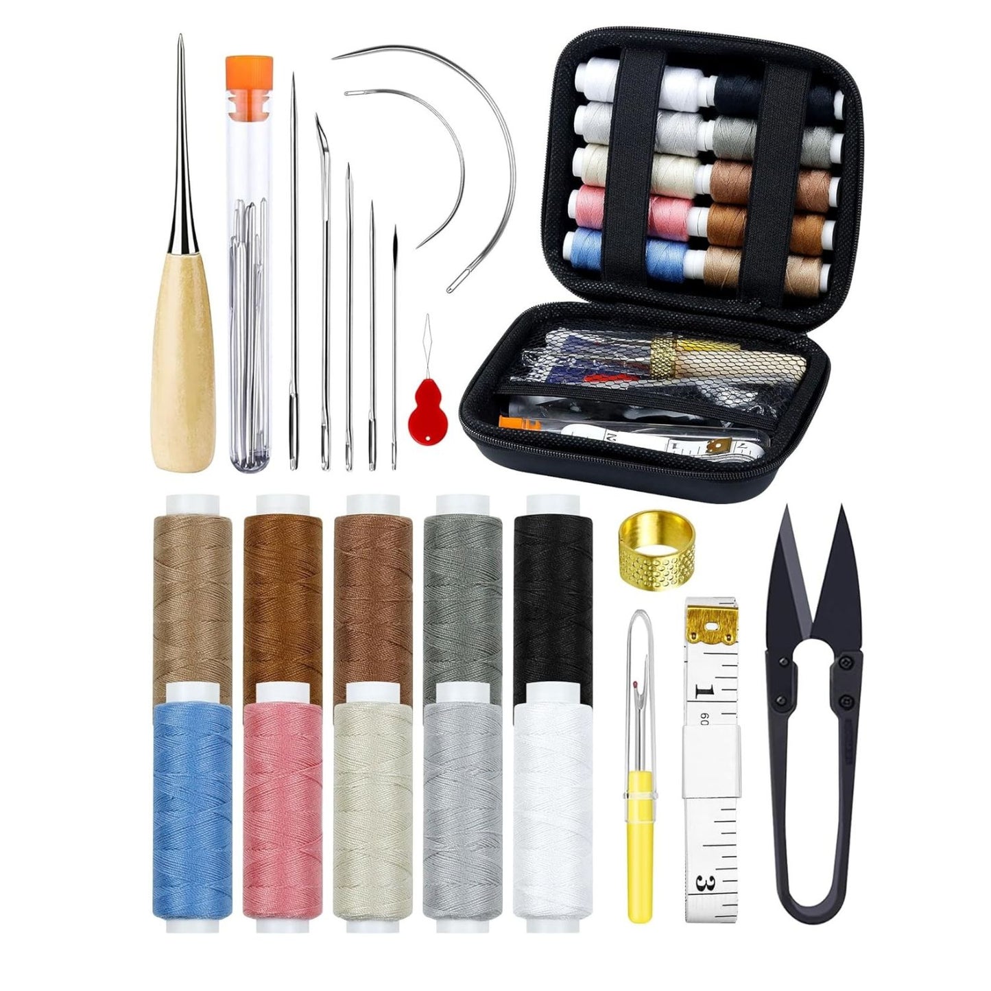 Home Collection 47Pcs Heavy Duty Upholstery Repair Sewing Kit