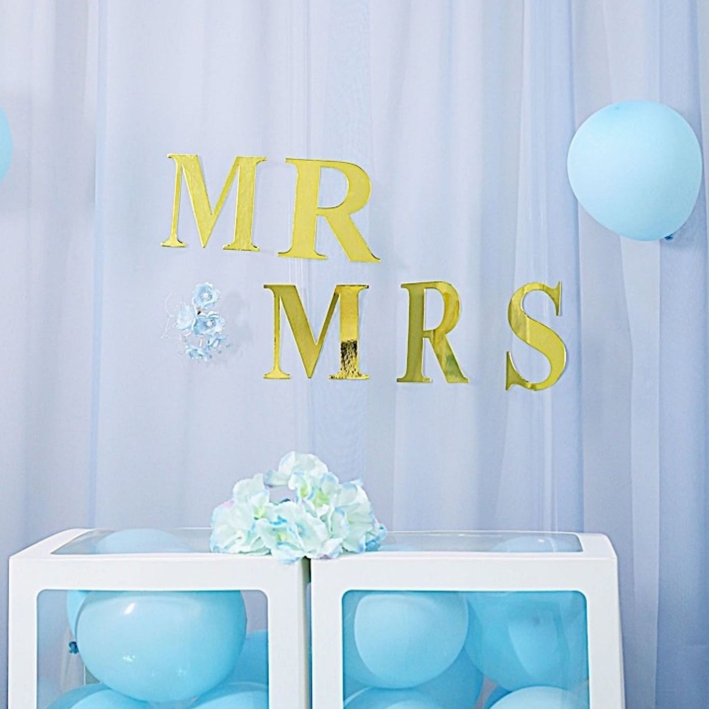 Home Collection Pack of 4 Gold Letter Stickers Backdrop 5"