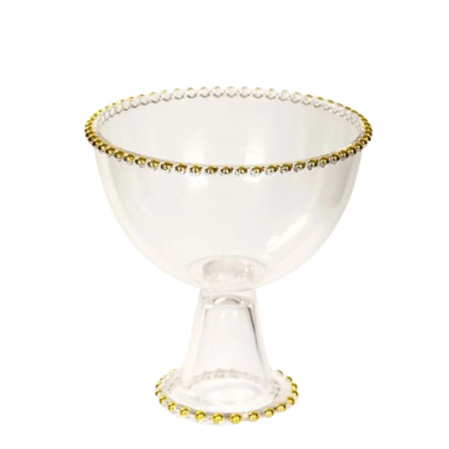 Clear Pedestal Bowl Glass Flower Vase