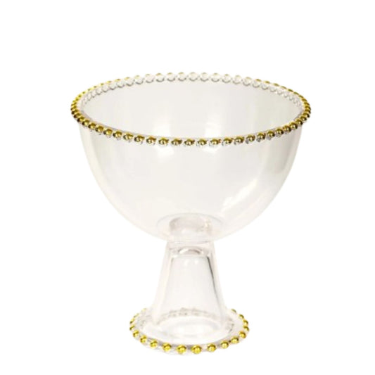 Clear Pedestal Bowl Glass Flower Vase