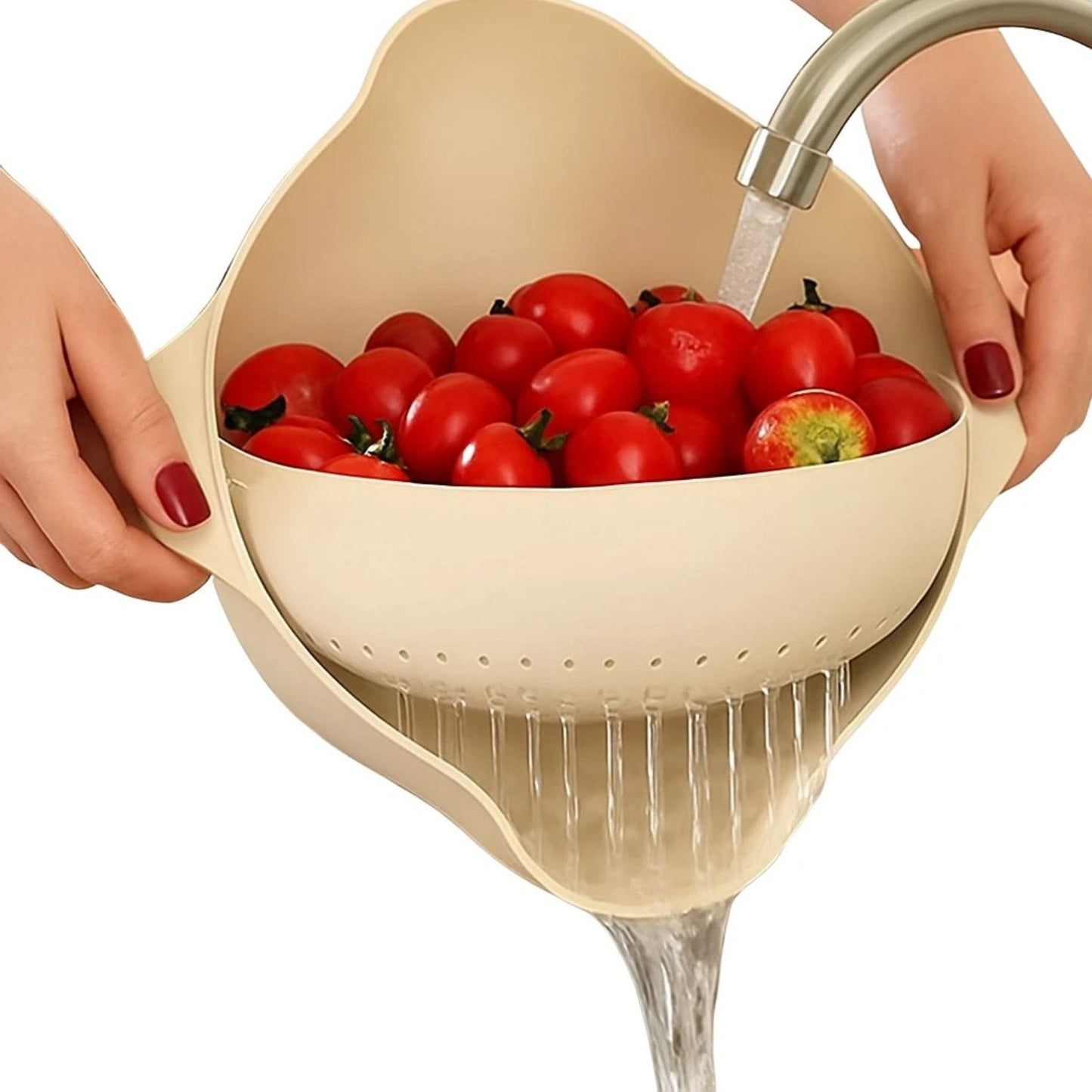 Home Collection Rinse and Drain Bowl Strainer Colander Combo