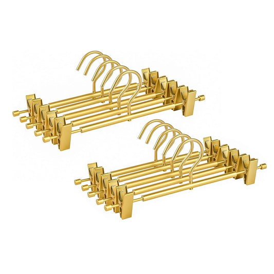 Home Collection 10 Pack Premium Matte Gold Aluminum Pants Hangers