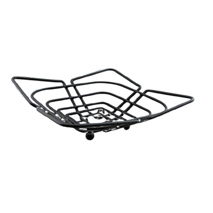 Home Collection Grid Black Metal Fruit Bowl Holder